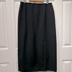 Vintage Jones Wear Black Wool Maxi Skirt Size 12 (fits smaller see measurements)
